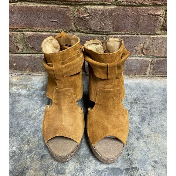 Kanna Tan Suede Basket Karneol Espadrille Platform Wedge NEW Size 36 - Picture 4 of 9